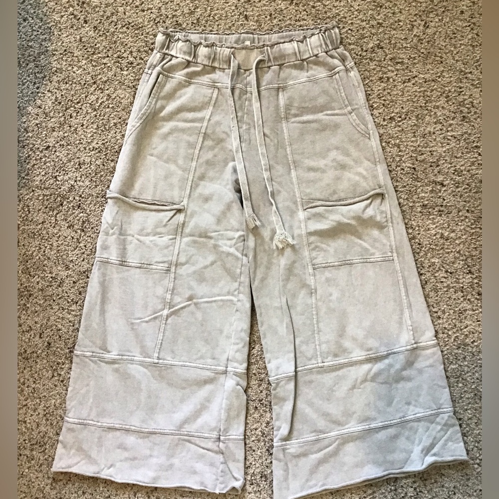 Easel Cream Wide-Leg Pants